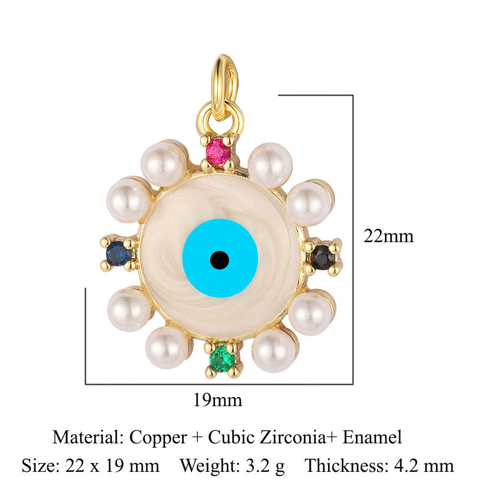 Love Bear Owl Copper Zircon Eyes Pendants