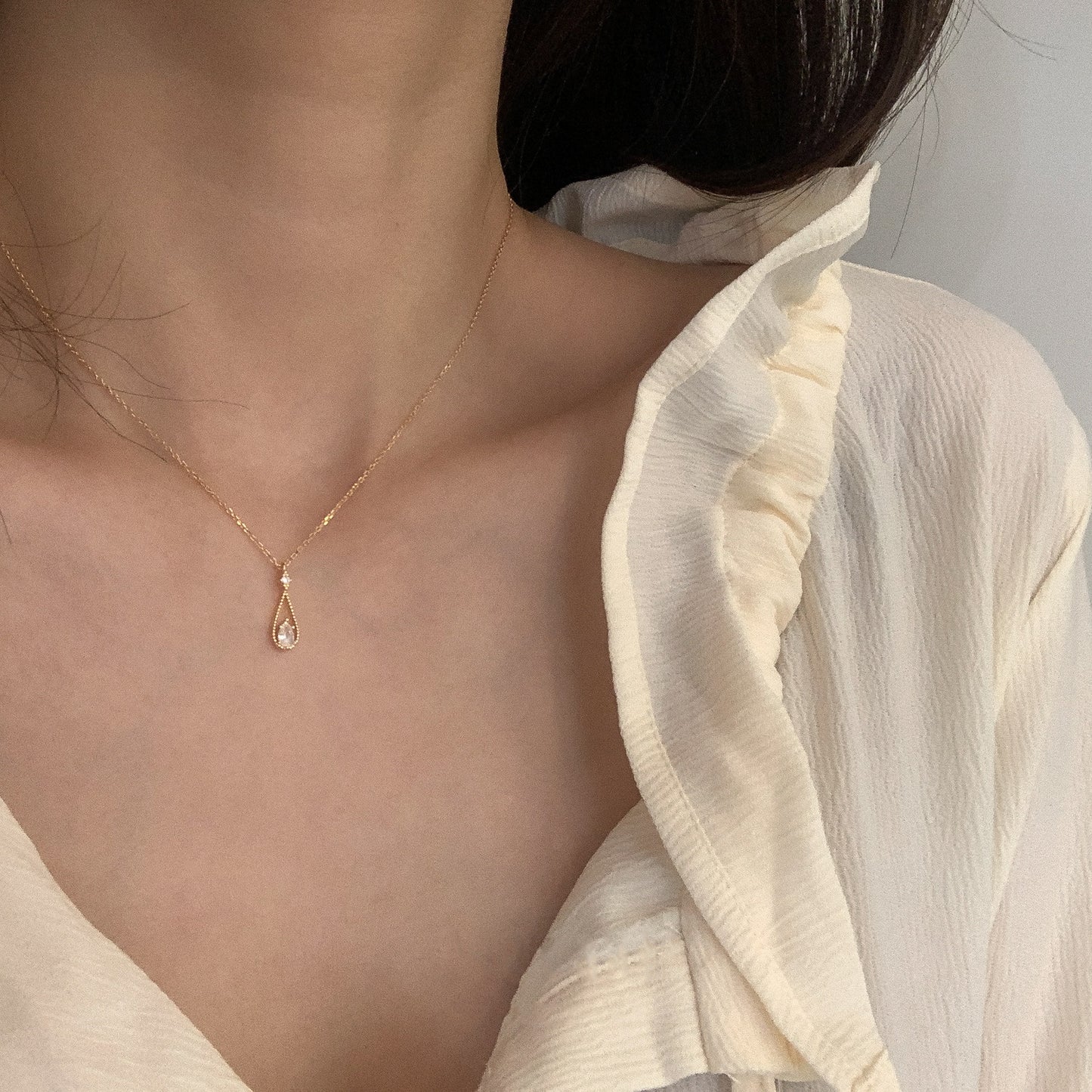 Zircon Water Drop Super Fairy Female Necklaces