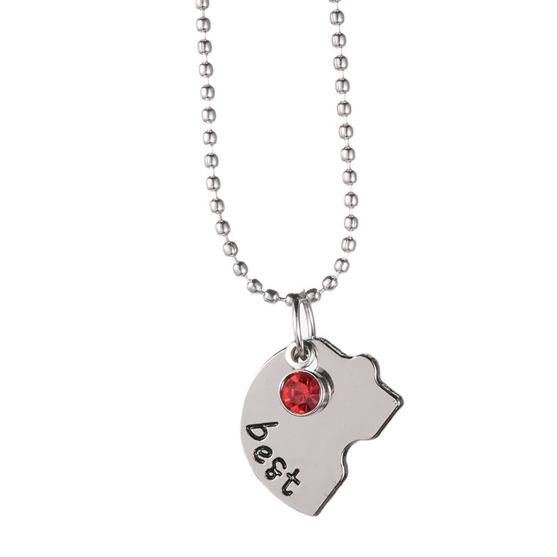 Fashion Letter Good Friend Heart-shaped Z Necklaces