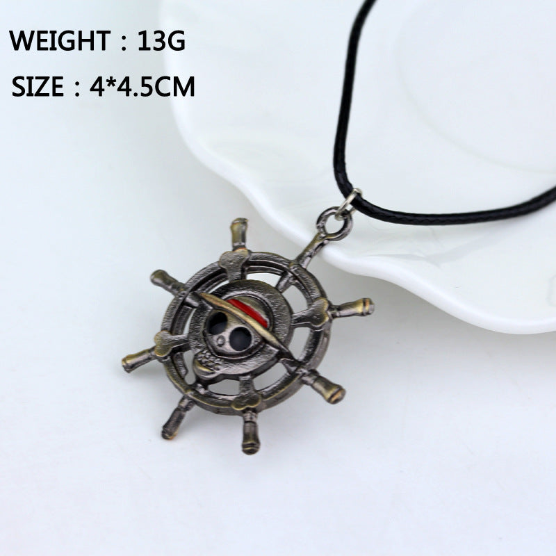 Peripheral Series One Piece Skull Boat Anchor Necklaces