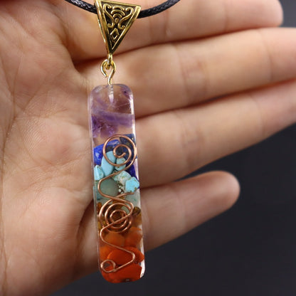 Fashion Natural Stone Crystal Colors Yoga Pendants