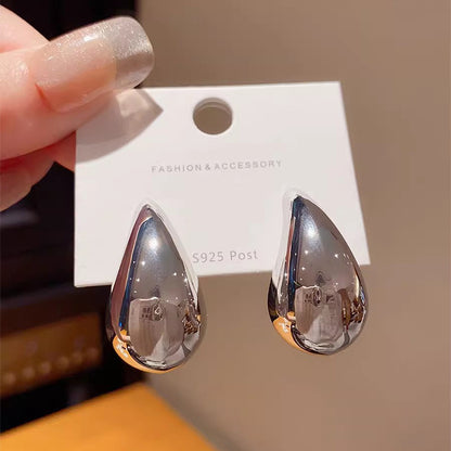 Metal Cold Style Water Drop Shape Female Niche Senior Earrings