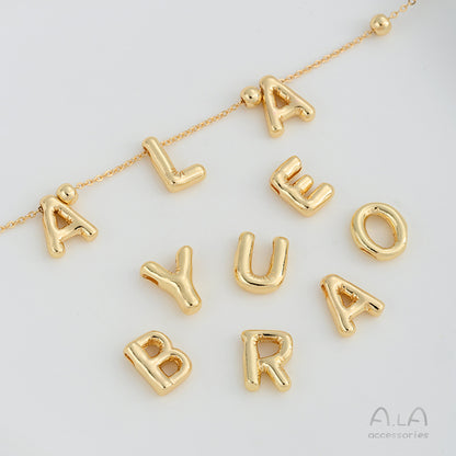 Gold Color Protection Letter Strings Hole Rings