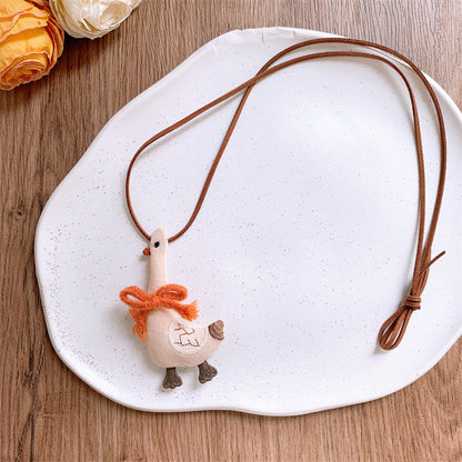 Children's Korean Style Fabric Mushroom Cartoon Small Necklaces