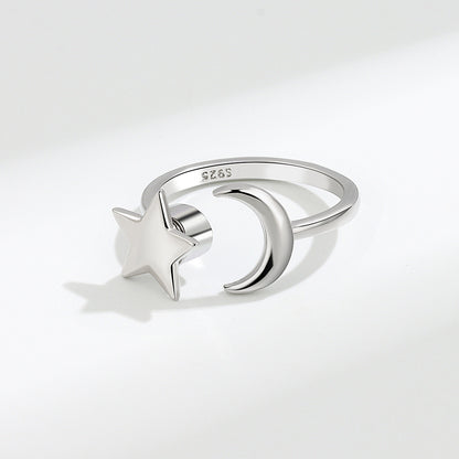 Female Opening Rotatable Adjustable Star Moon Rings