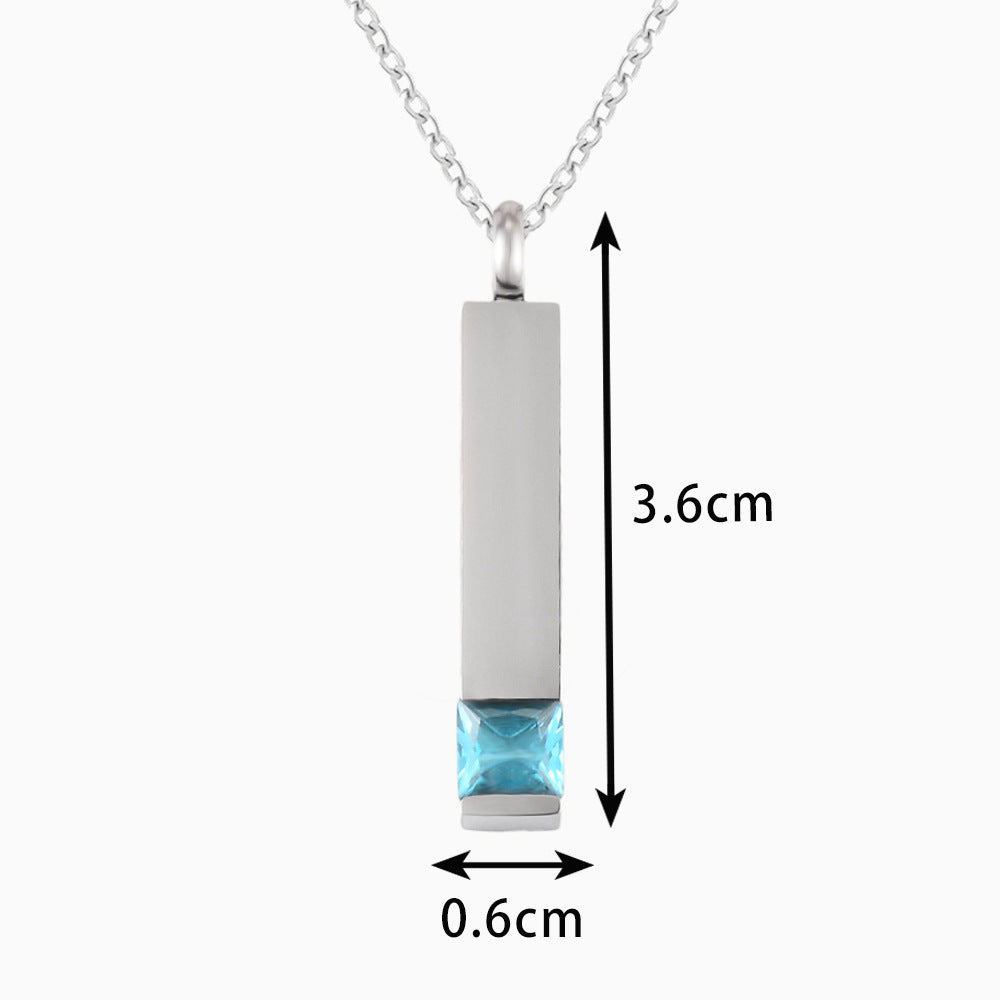 Polished Open Square Column Perfume Bottle Pendants