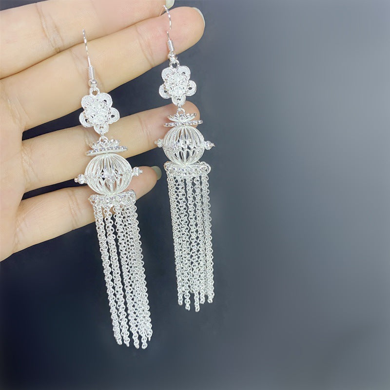 Ethnic Style Tassel Water Drop Lotus Pendants