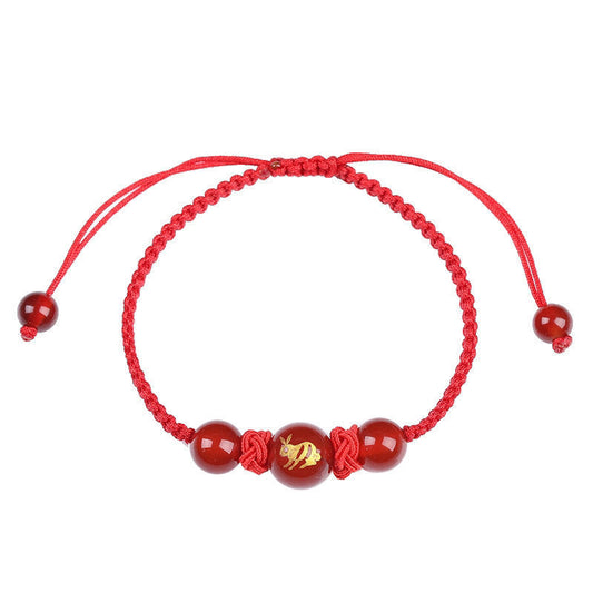 Women's & Men's Zodiac Red Rope Life Woven Hand Strap Bracelets