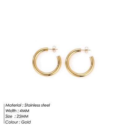 Stainless Steel Ear Gold Plated Jewelry Earrings