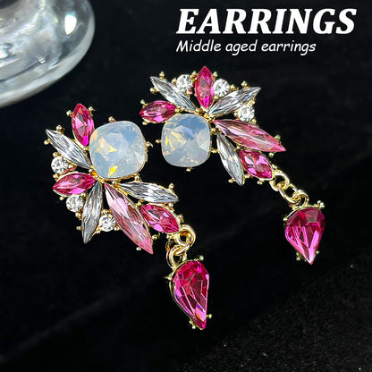 Design Elegant Flower Light Luxury High Earrings