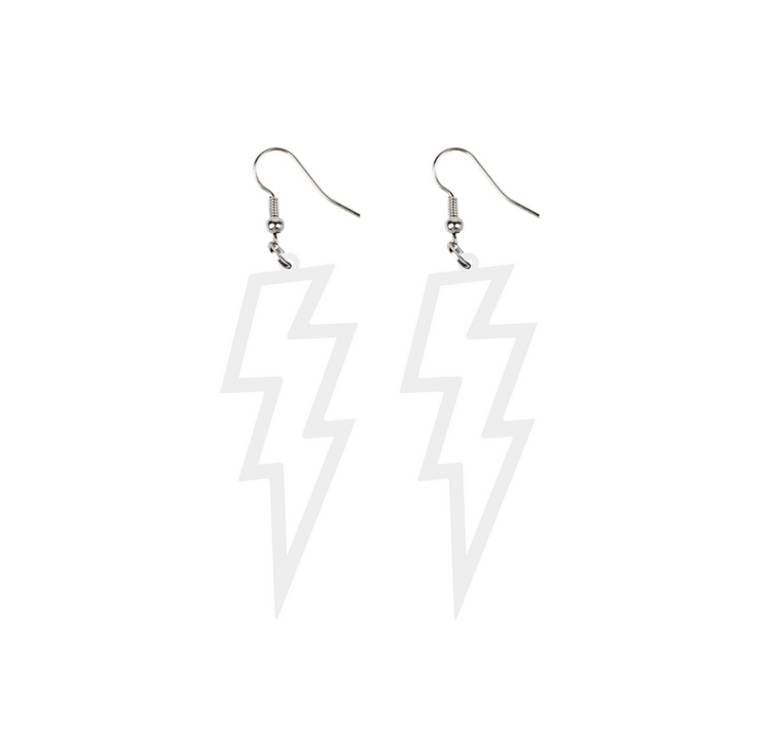 Women's Acrylic Hollow Lightning Ear Simple Stylish Earrings