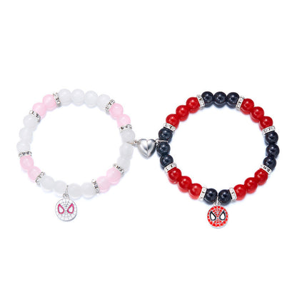 Cartoon Heart-shaped Magnetic Fashion Couple Hand Bracelets