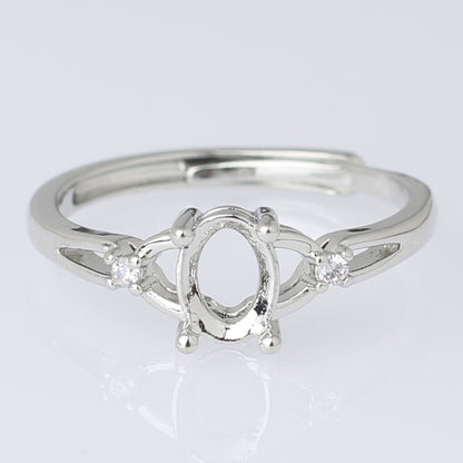 Frame Open Mouth Autumn Copper Alloy Electroplating Sier Rings