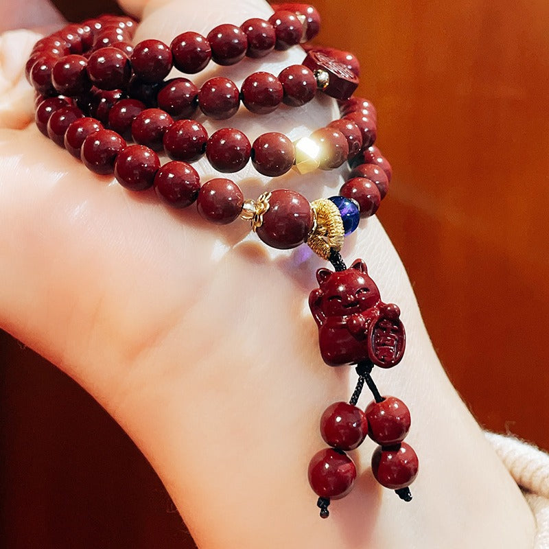 Women's Chinese Style Imitation Cinnabar Gourd Fu Bracelets