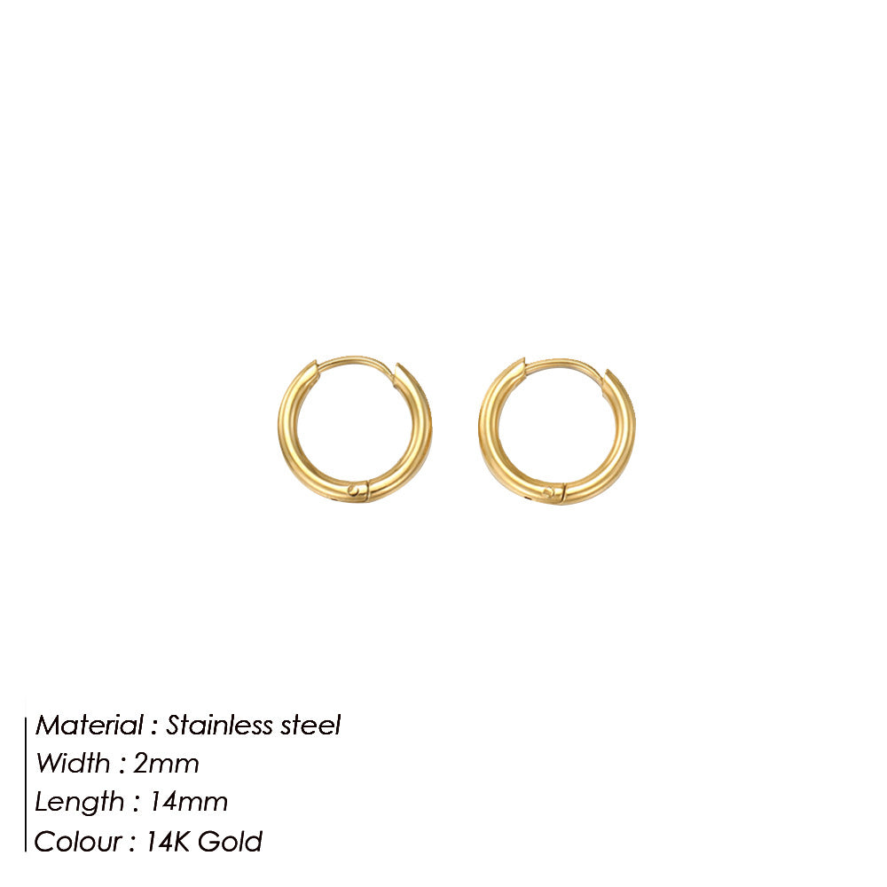 Stainless Steel Ear Gold Plated Jewelry Earrings