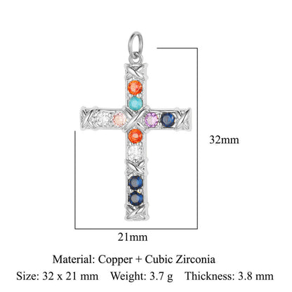 Cross Jade Copper Zircon Ornament Accessories Micro Bracelets