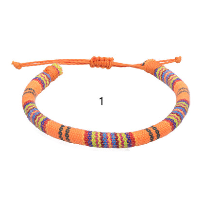 Style Hand Weaving Blue Little Colorful Surfing Bracelets