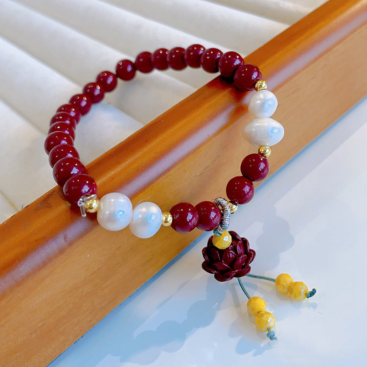 Women's Chinese Style Imitation Cinnabar Gourd Fu Bracelets