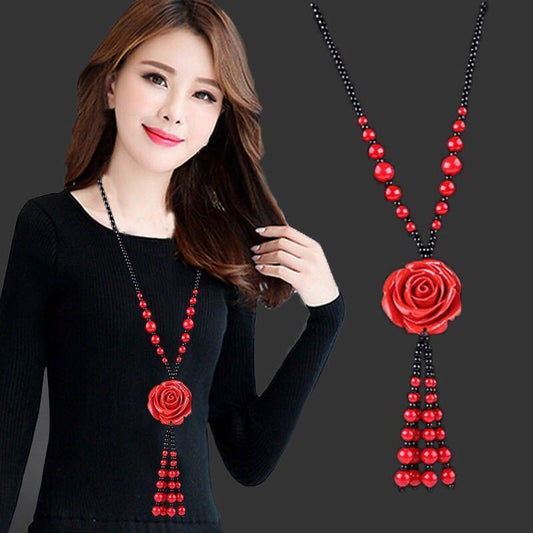 Women's Style Sweater Chain Long Jewelry Decorative Necklaces