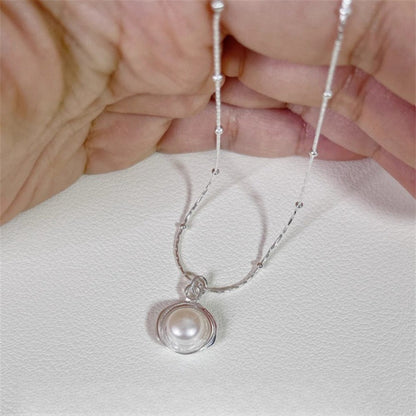 Women's Aquamarine Pearl Sterling Sier Niche High-grade Necklaces