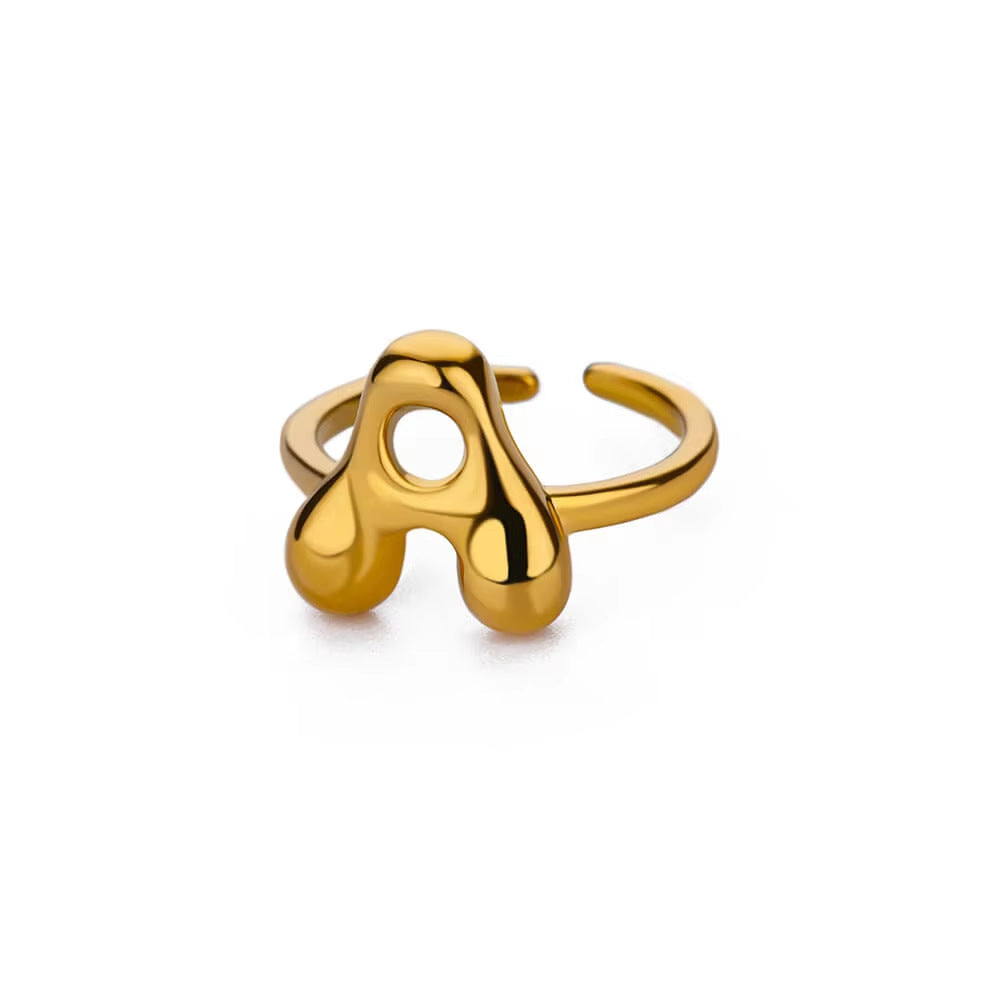 Letters Letter Gold Plated Female Cell Phone Rings