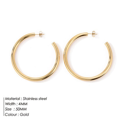 Stainless Steel Ear Gold Plated Jewelry Earrings