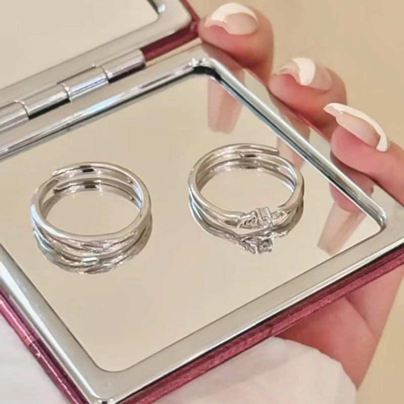Women's Light Luxury Romantic Design High-grade Open Rings