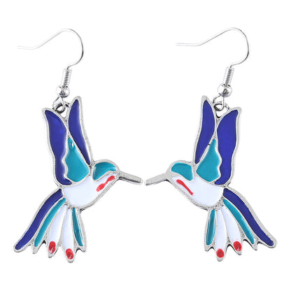 Women's Design Vintage Hummingbird Small Exquisite Versatile Flying Earrings