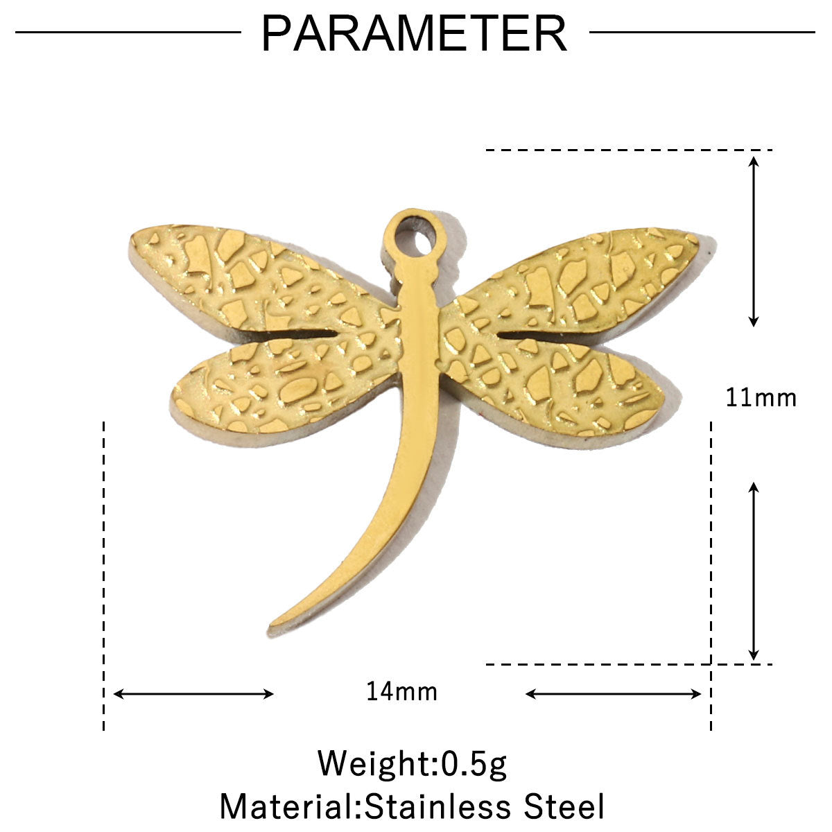 Retro Titanium Steel Female Clover Dragonfly Pendants