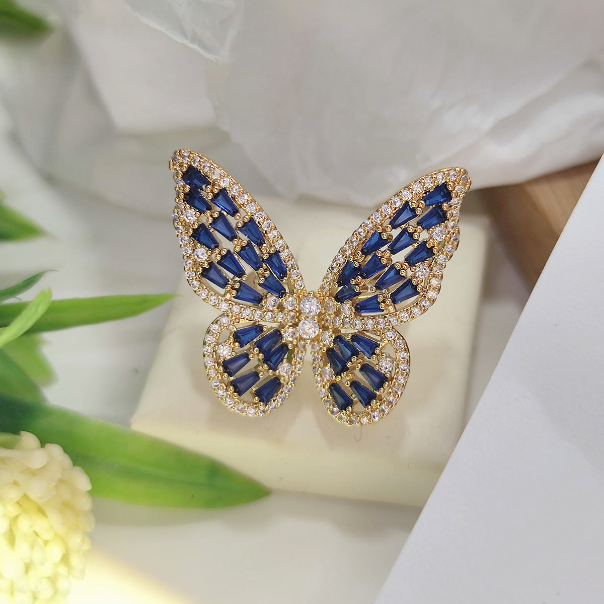 Zircon Butterfly Open Index Finger Trendy Rings