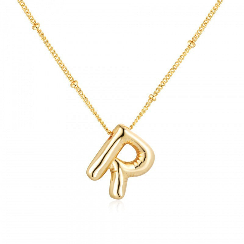 Women's Gold Balloon Glossy English Letter Fashion Pendants