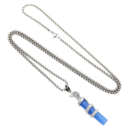 Alloy Sier For Male Cylindrical Hip Necklaces