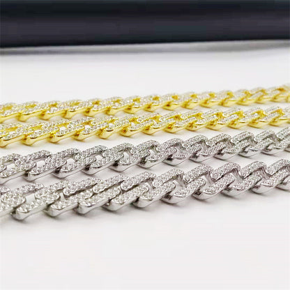 Women's & Men's Hipster Cuban Link Chain Diamond Hand Necklaces