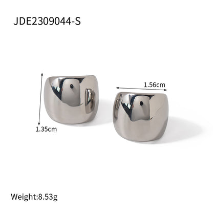 Simple Stainless Steel Ear Clip Female Earrings