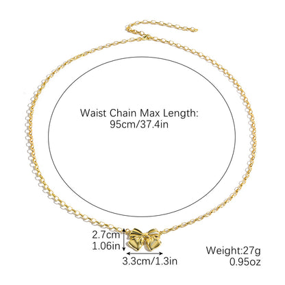 Women's Bow Pearl High-grade Design Sweater Chain Necklaces