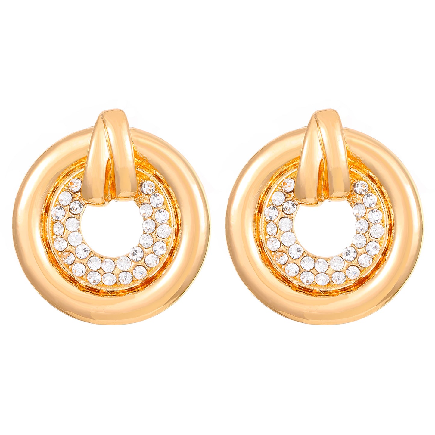 Exaggerated Geometry Female Style Alloy Winding Earrings