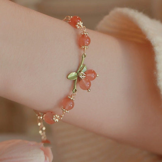 Mori Style Cherry Antique Lily Design Bracelets