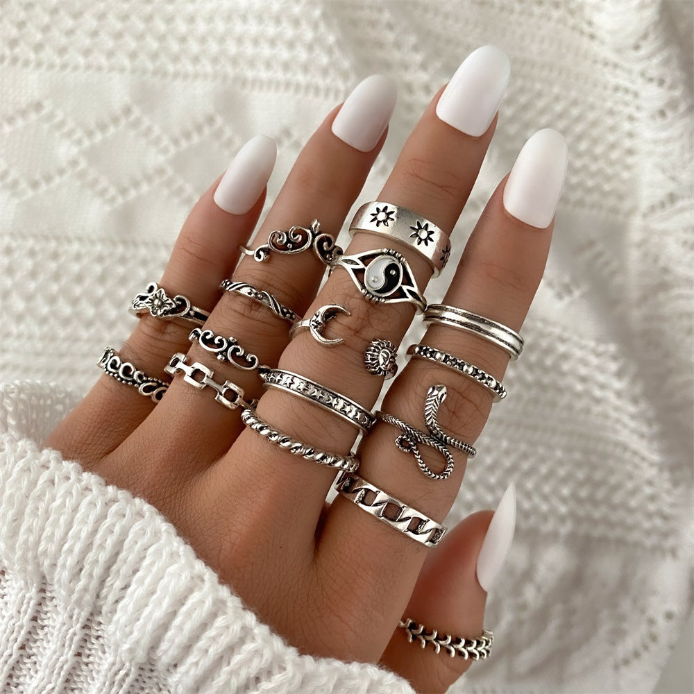 Jewelry Personalized Retro Trendy Yin And Yang Rings