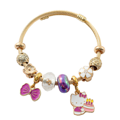 Anime Hello Kitty Clow Beaded Ornament Bracelets