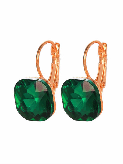 Style Popular Ornament Elegant Square Diamond Earrings