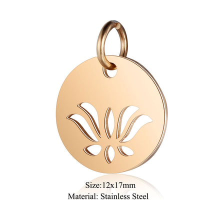 Small Yoga Lotus Sun Dog's Paw Palm Pendants