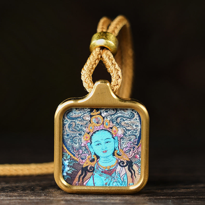 Bodhisattva Dragon Yellow God Of Wealth Necklaces