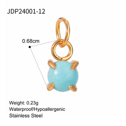 Exquisite Fashion Gold Stainless Steel December Pendants