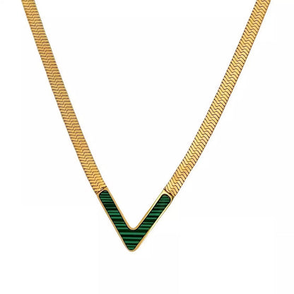 Women's & Men's Bones Chain Cold Simple Temperament V-shaped Necklaces