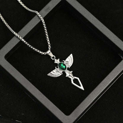 Men's Wings Korean Simple Retro Cross Street Necklaces