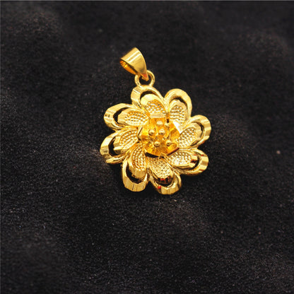 Gold Love Long Water Drop Clavicle Pendants