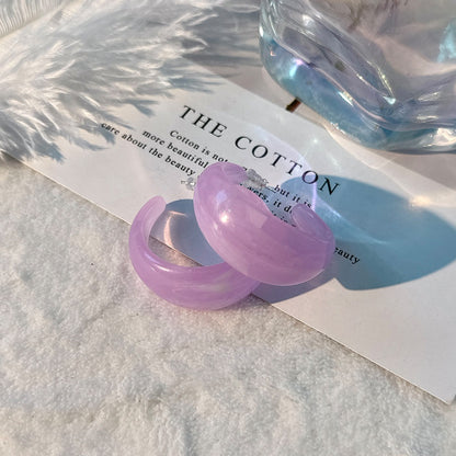 Fashion Design Candy Color Chain Female Dopamine Rings