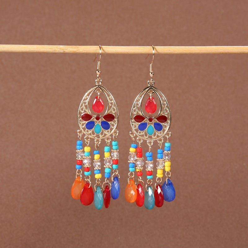 Style Female Temperament Bohemian Vacation Tassel Earrings