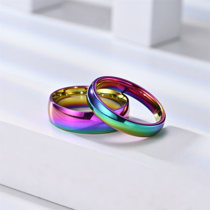 Fashion Mirror Color Rainbow Inside Outside Rings