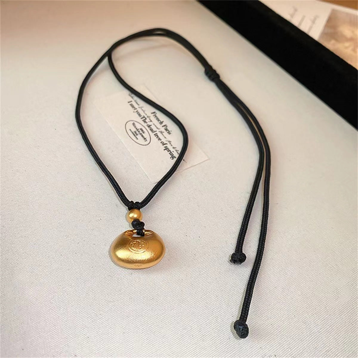 Fat Fu Fashion Woven Black Rope Pendants